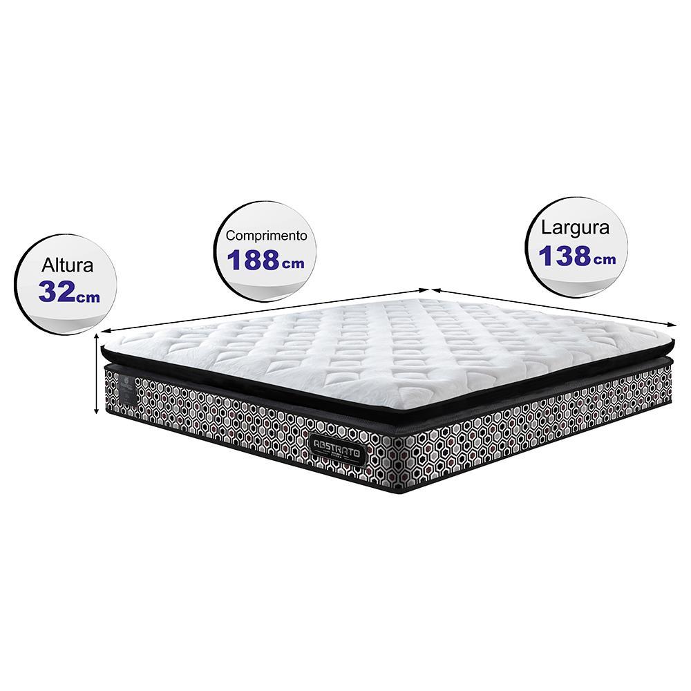 Colchão Casal Molas Ensacadas Pillow Top 138x188x31 Cama inBox Abstrato - 2