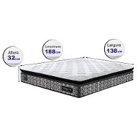 Colchão Casal Molas Ensacadas Pillow Top 138x188x31 Cama inBox Abstrato - 2
