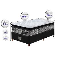 Cama Box Solteiro Colchão Pillow Top + Box 88x188x70 Molas Ensacadas Cama inBox Abstrato - 2