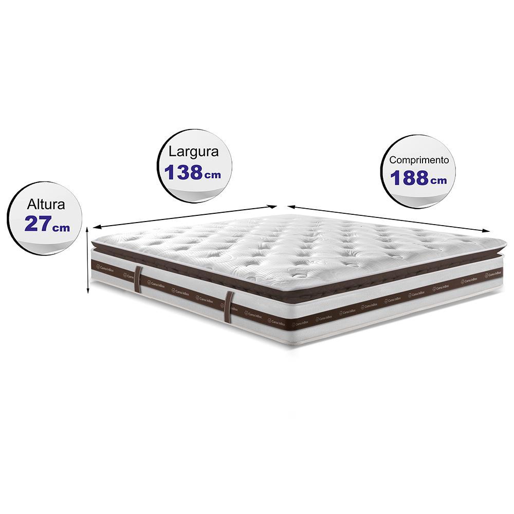 Colchão Casal Molas Ensacadas 138x188 Cama inBox Relax Pillow - 2