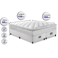 Cama Box Queen Colchão + Box 158x198 Molas Ensacadas Cama inBox Confort Snow - 2