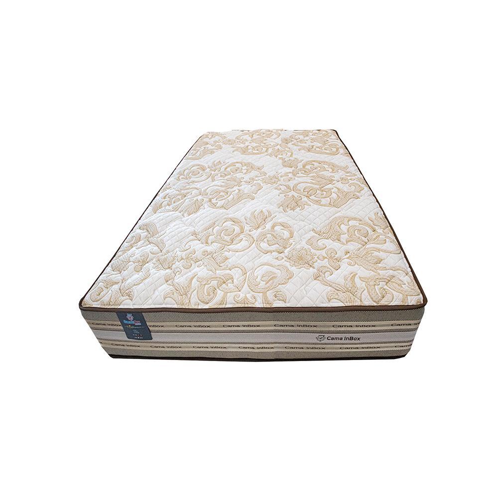 Cama Box Solteiro Colchão Pillow In + Box 88x188x72 Molas Ensacadas Cama inBox Duo Linem Bege - 4