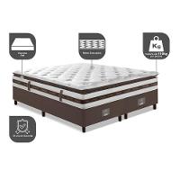 Cama Box King Colchão + Box 193x203 Molas Ensacadas Cama inBox Relax Pillow Café - 3
