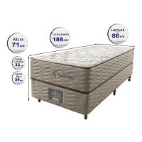 Cama Box Solteiro Colchão Euro + Box 88x188x71 Molas Ensacadas Cama inBox Ocean Bege - 2