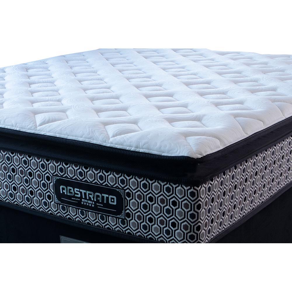 Cama Box Queen Colchão Pillow Top + Box 158x198x70 Molas Ensacadas Cama inBox Abstrato - 4