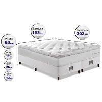 Cama Box King Colchão + Box 193x203 Molas Ensacadas Cama inBox Confort Snow - 2
