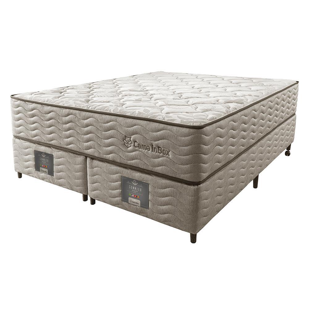Cama Box King Colchão Euro + Box 193x203x71 Molas Ensacadas Cama inBox Ocean Bege - 5