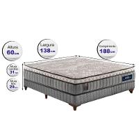Cama Box Casal Colchão Euro Pillow +Box 138x188x60 Molas Ensacadas Cama inBox Frost ThermoGel Living - 2