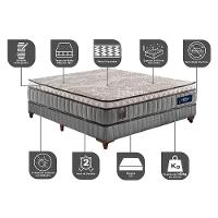 Cama Box Casal Colchão Euro Pillow +Box 138x188x60 Molas Ensacadas Cama inBox Frost ThermoGel Living - 3