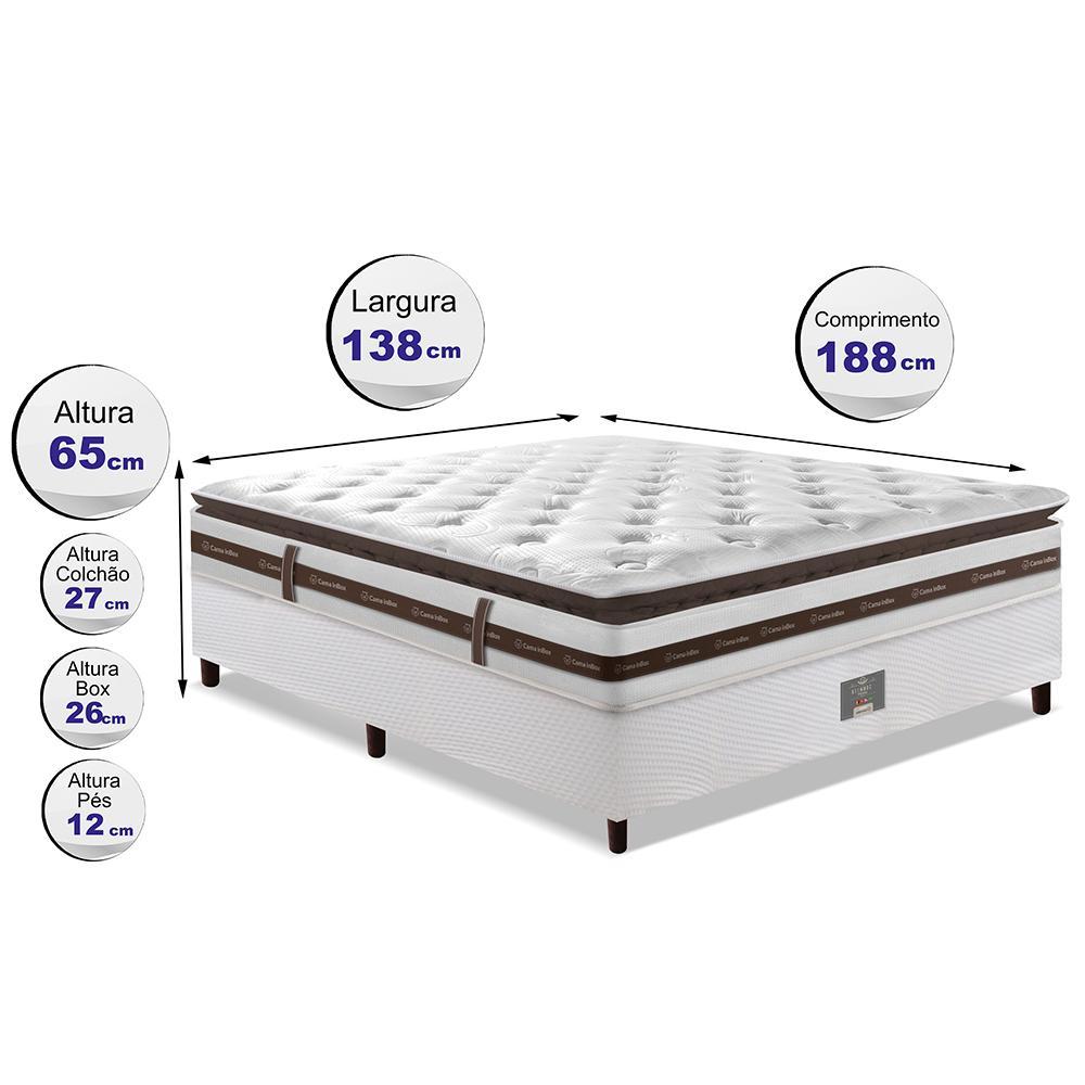 Cama Box Casal Colchão + Box 138x188 Molas Ensacadas Cama inBox Relax Pillow - 2