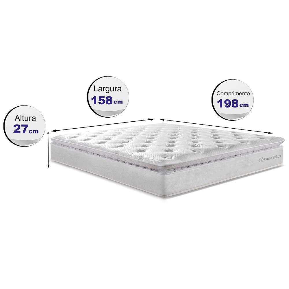 Colchão Queen Molas Ensacadas 158x198 Cama inBox Confort Snow - 2