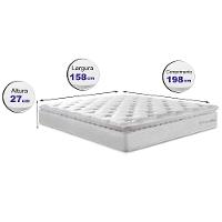 Colchão Queen Molas Ensacadas 158x198 Cama inBox Confort Snow - 2