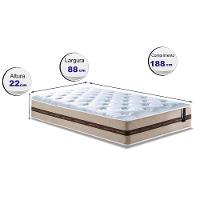 Colchão de Molas Solteiro Cama inBox Smart Pró 88x188x22 Bege - 2