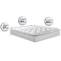 Colchão King Molas Ensacadas 193x203 Cama inBox Confort Snow - 2