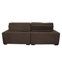 Sofá 2,02m Retrátil e Reclinável com Molas Cama inBox Confort Tecido Suede Velusoft Café - 5