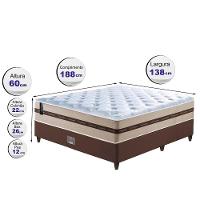 Conjunto Cama Box Casal (Colchão + Box) de Molas Ensacadas Cama inBox Smart 138x188x60 Bege - 2