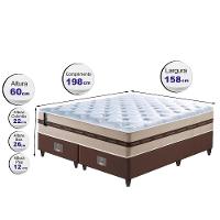 Conjunto Cama Box Queen (Colchão + Box) de Molas Ensacadas Cama inBox Smart 158x198x60 Bege - 2