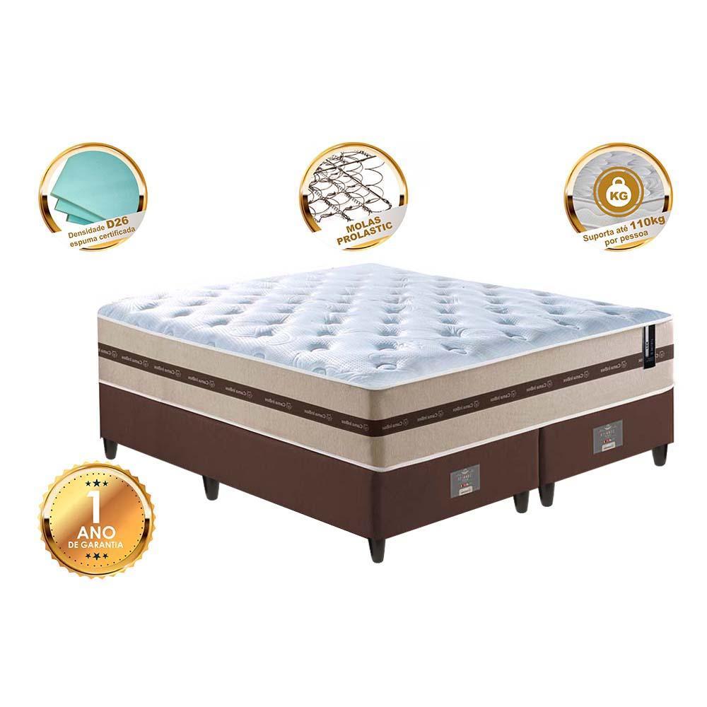 Conjunto Cama Box Queen (Colchão + Box) de Molas Cama inBox Smart Pró 158x198x60 Bege - 3