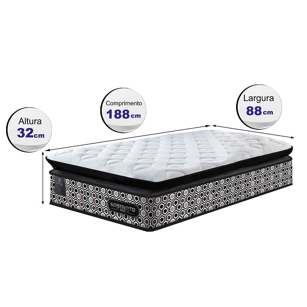Colchão Solteiro Molas Ensacadas Pillow Top 88x188x31 Cama inBox Abstrato - 2