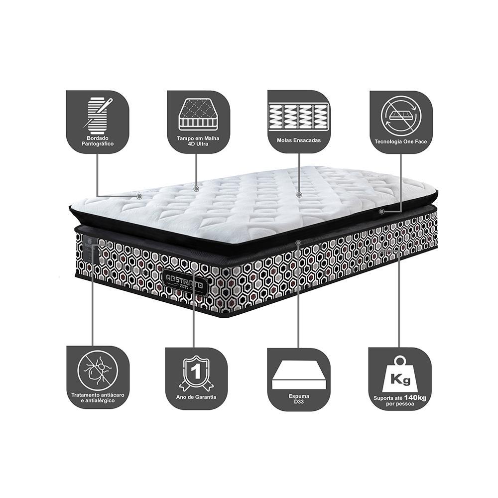 Colchão Solteiro Molas Ensacadas Pillow Top 88x188x31 Cama inBox Abstrato - 3