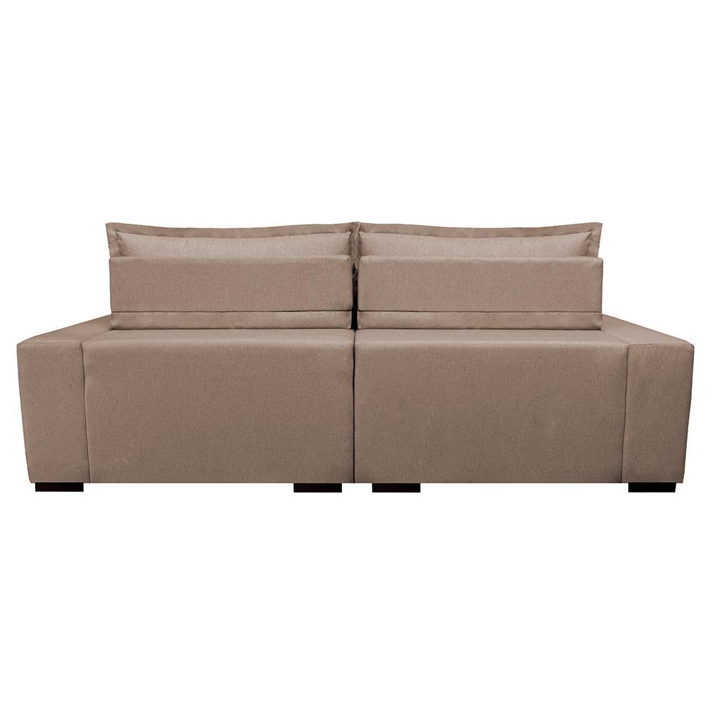 Sofa Retrátil e Reclinável com Molas Cama inBox Premium 3,12m tecido em linho Bege Escuro - 7