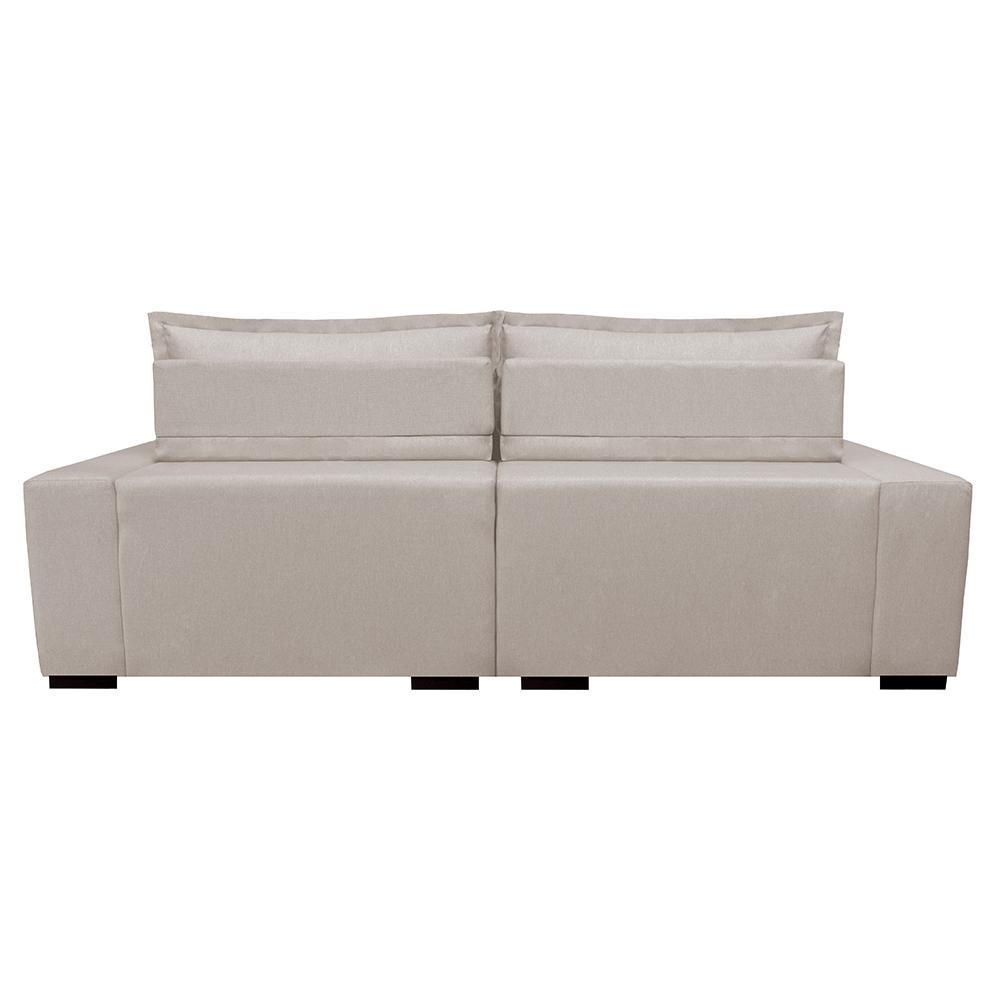 Sofa Retrátil e Reclinável com Molas Cama inBox Premium 3,12m tecido em linho Bege Claro - 7