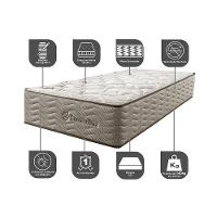 Colchão Solteiro Molas Ensacadas Euro 88x188x32 Cama inBox Ocean Bege - 3