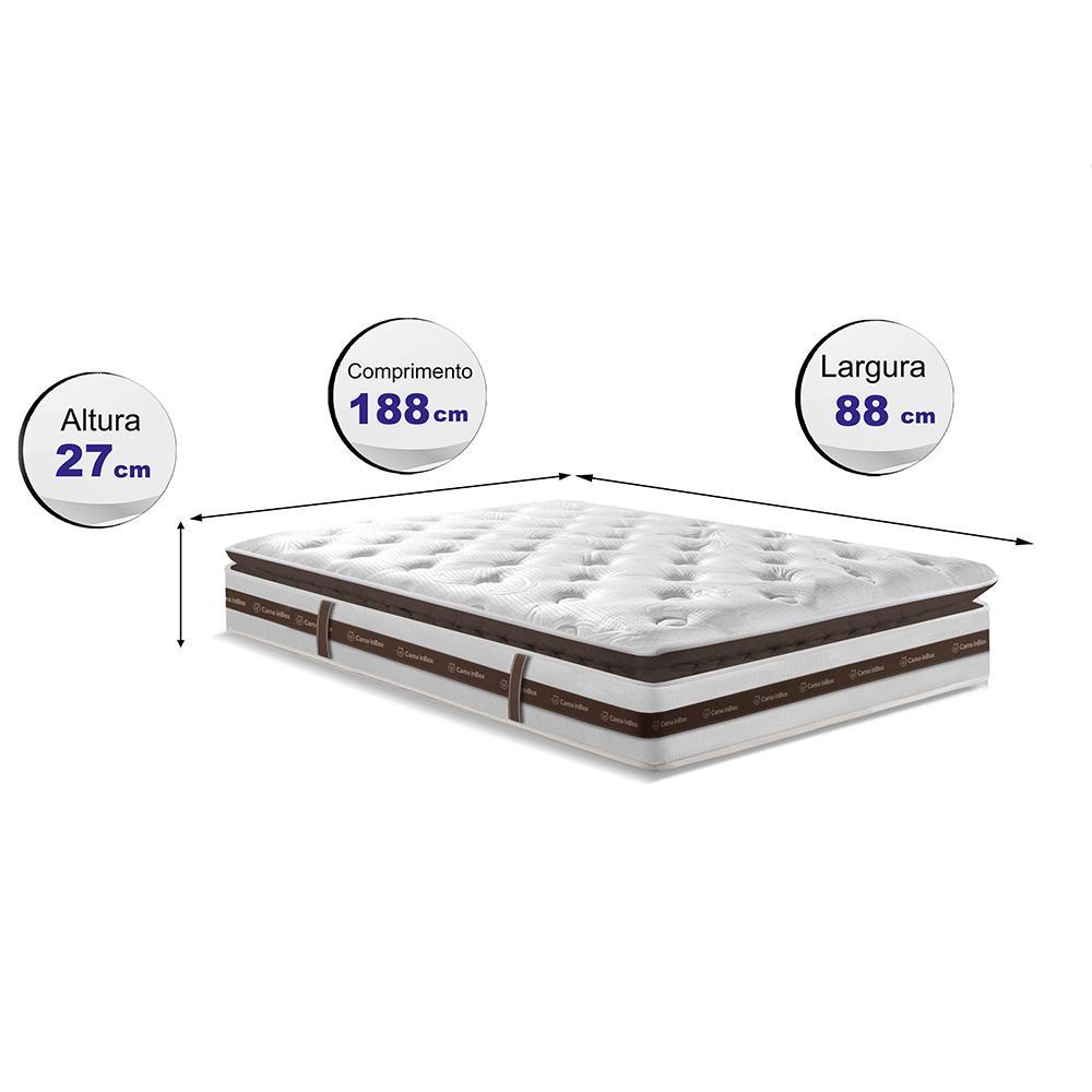 Colchão Solteiro Molas Ensacadas 88x188 Cama inBox Relax Pillow - 2