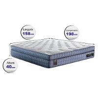 Colchão Queen Molas Ensacadas Euro Pillow 158x198x40 Cama inBox Supreme Confort Gel Living - 2
