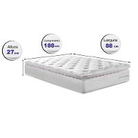 Colchão Solteiro Molas Ensacadas 88x188 Cama inBox Confort Snow - 2
