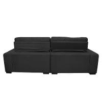 Sofá 2,52m Retrátil e Reclinável com Molas Cama inBox Confort Tecido Suede Velusoft Preto - 7