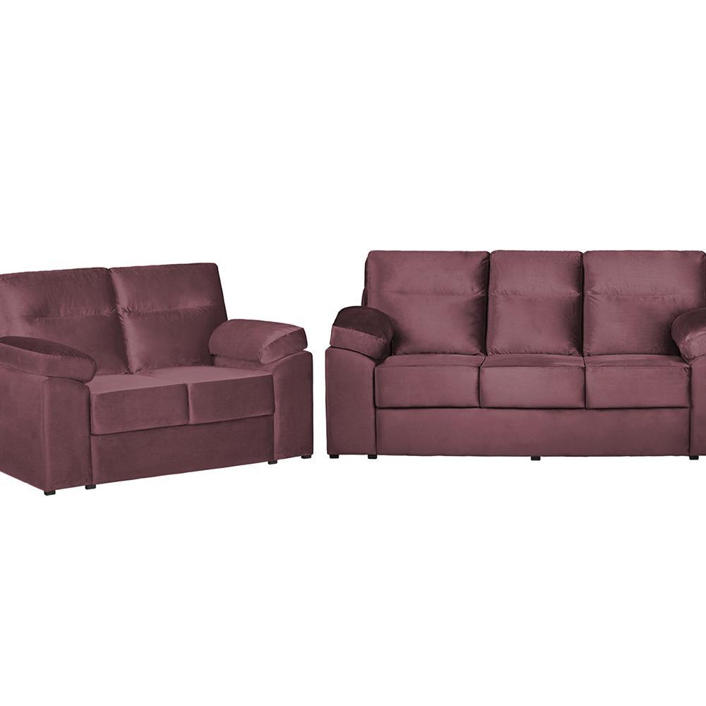 Sofá Austrália 2,52 Mts Retrátil, Reclinável Com Molas e Pillow no Assento Tecido Suede Castor - 5