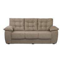 Conjunto de Sofá Luxemburgo 3 e 2 Lugares Tecido Suede Liso Castor - Moveis Marfim - 4