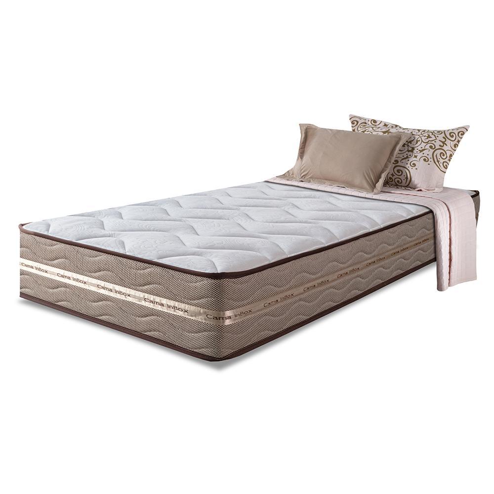 Colchão Solteiro de Molas Ensacadas 88x188x22 Cama inBox Smart Gold Bege - 1