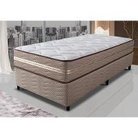 Cama Box Solteiro (Colchão + Box) 88x188x60 de Molas Ensacadas Cama inBox Smart Gold Bege - 1