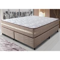 Cama Box Queen (Colchão + Box) 158x198x60 de Molas Ensacadas Cama inBox Smart Gold Bege - 2