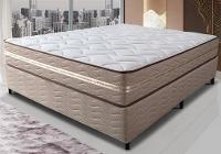 Cama Box Casal (Colchão + Box) 138x188x60 de Molas Ensacadas Cama inBox Smart Gold Bege - 1