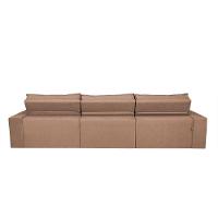 Sofá Cairo 3,52m Retrátil, Reclinável Tecido Suede Castor Cama inBox - 6