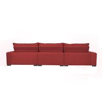 Sofá Lisboa 3,52m Retrátil, Reclinável, Molas no Assento e Almofadas Lombar Tecido Suede Vermelho - 8