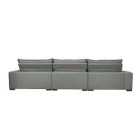 Sofá Lisboa 3,52m Retrátil, Reclinável com Molas no Assento e Almofadas Lombar Tecido Suede Grafite - 6