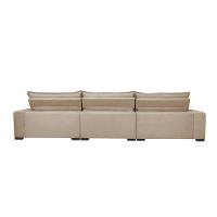 Sofá Lisboa 3,52m Retrátil, Reclinável com Molas no Assento e Almofadas Lombar Tecido Suede Castor - 6