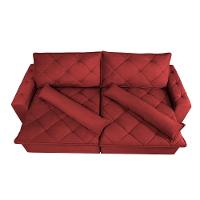 Sofá Lisboa 3,12m Retrátil, Reclinável, Molas no Assento Tecido Suede Velusoft Vermelho - Cama InBox - 5