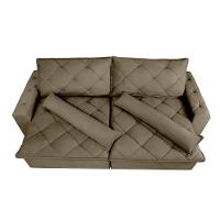 Sofá Lisboa 2,12m Retrátil, Reclinável com Molas no Assento Tecido Suede Velusoft Castor - 5