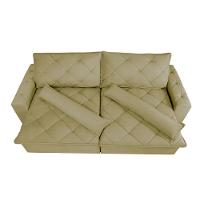 Sofá Lisboa 2,12m Retrátil, Reclinável com Molas no Assento Tecido Suede Velusoft Bege - Cama InBox - 5