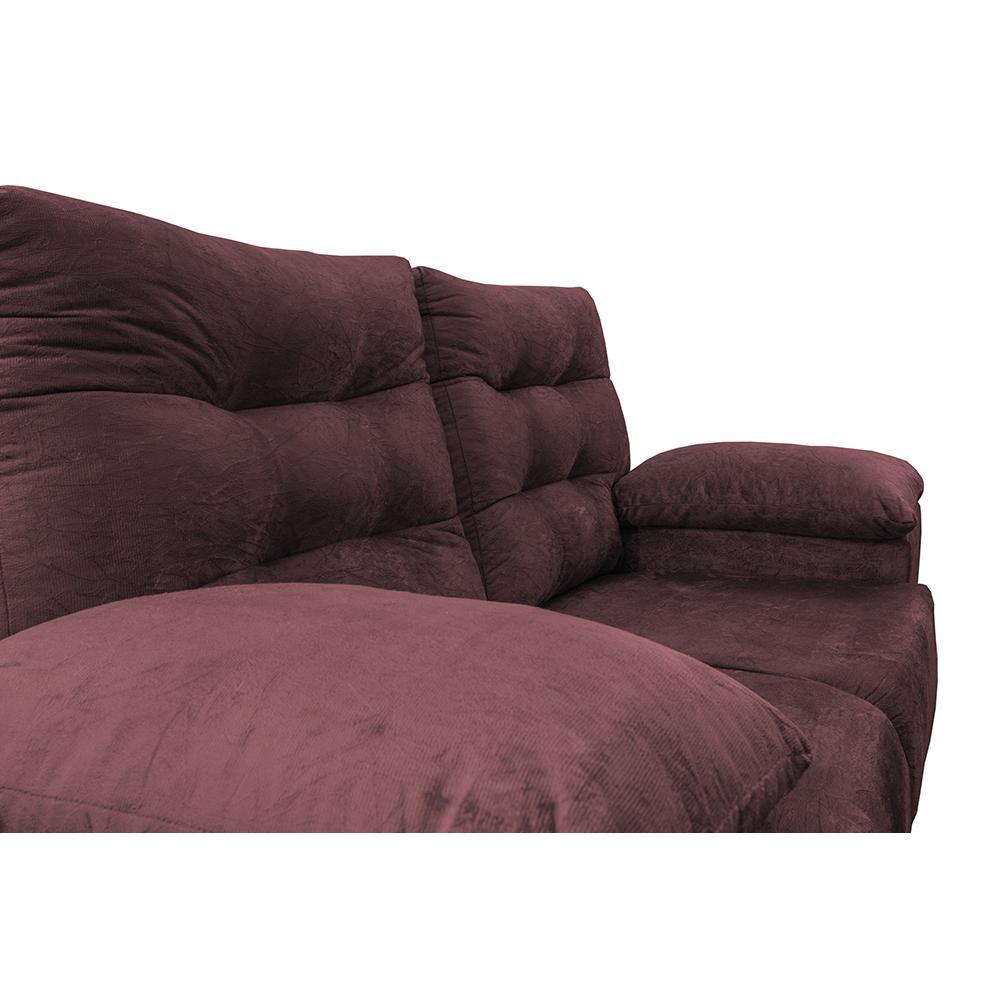 Sofá Luxemburgo 2 Lugares 1,52m Tecido Suede Vinho - 4