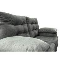 Sofá Luxemburgo 2 Lugares 1,52m Tecido Suede Cinza