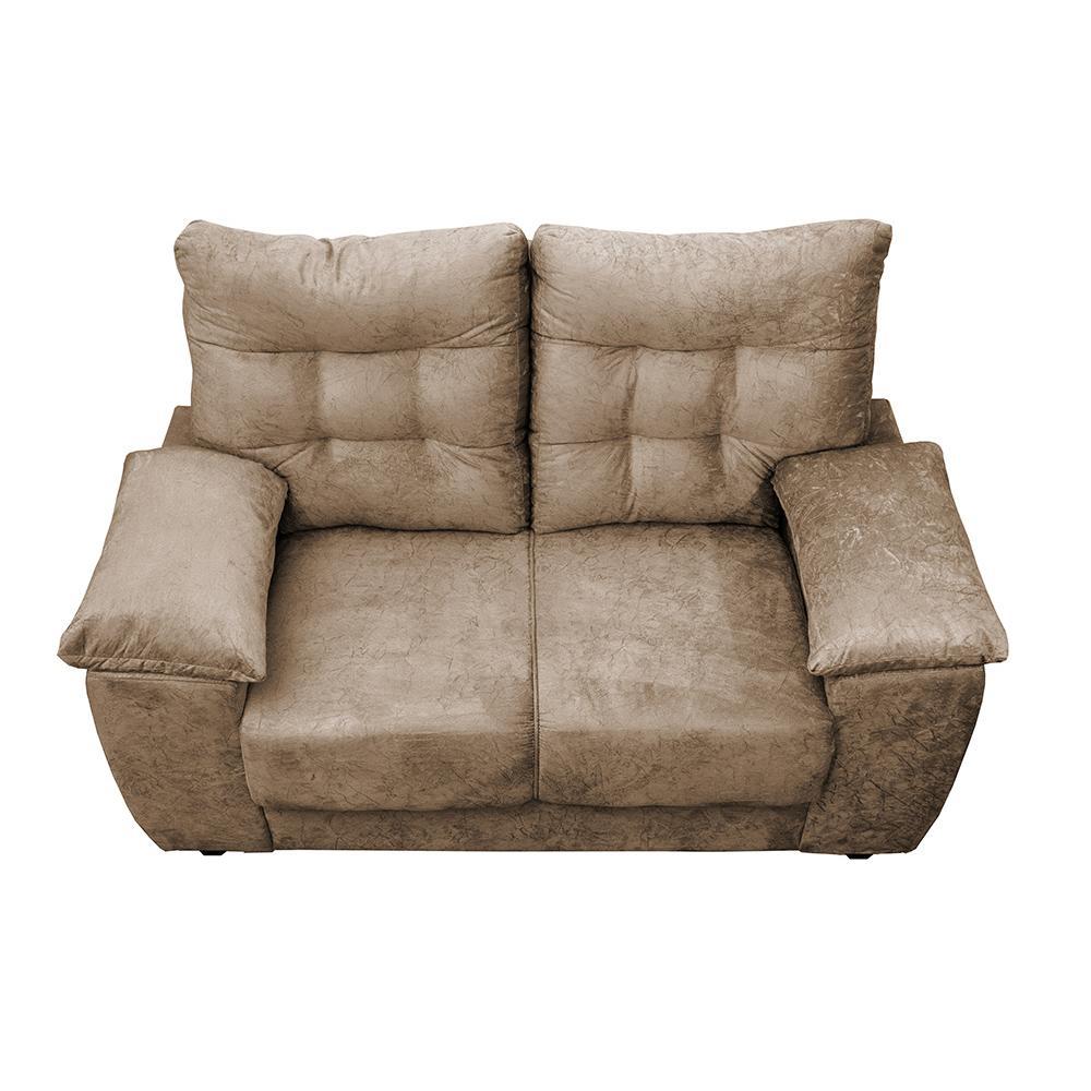 Sofá Luxemburgo 2 Lugares 1,52m Tecido Suede Castor - 5