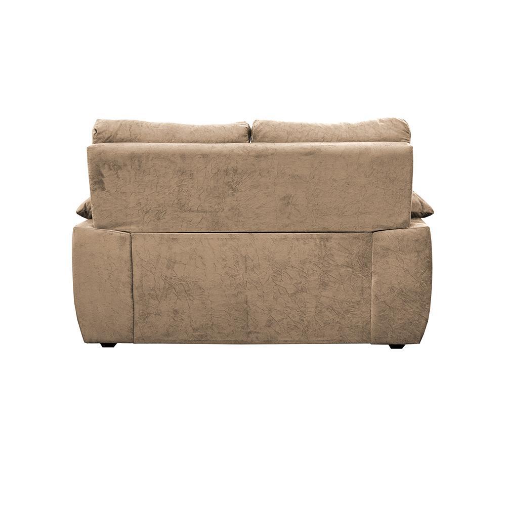 Sofá Luxemburgo 2 Lugares 1,52m Tecido Suede Castor - 6