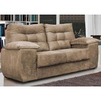 Sofá Luxemburgo 2 Lugares 1,52m Tecido Suede Castor - 1