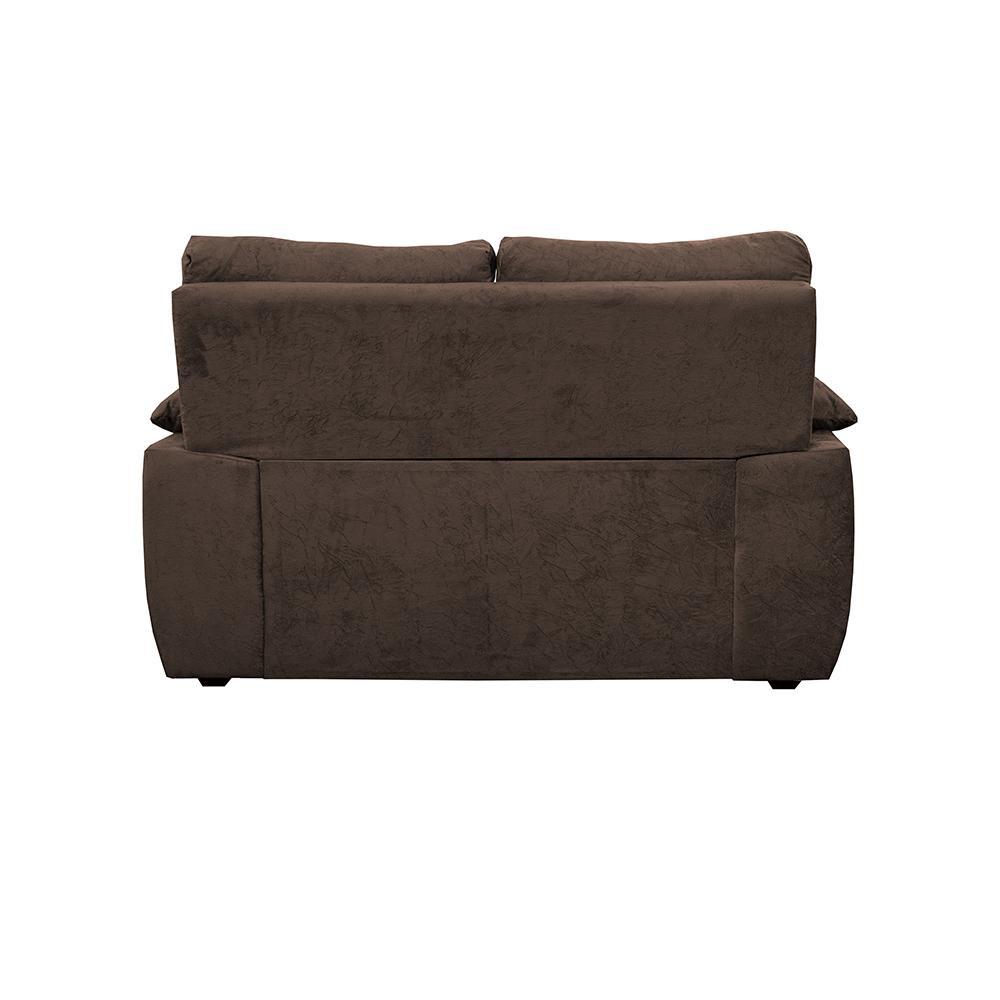 Sofá Luxemburgo 2 Lugares 1,52m Tecido Suede Café - 6